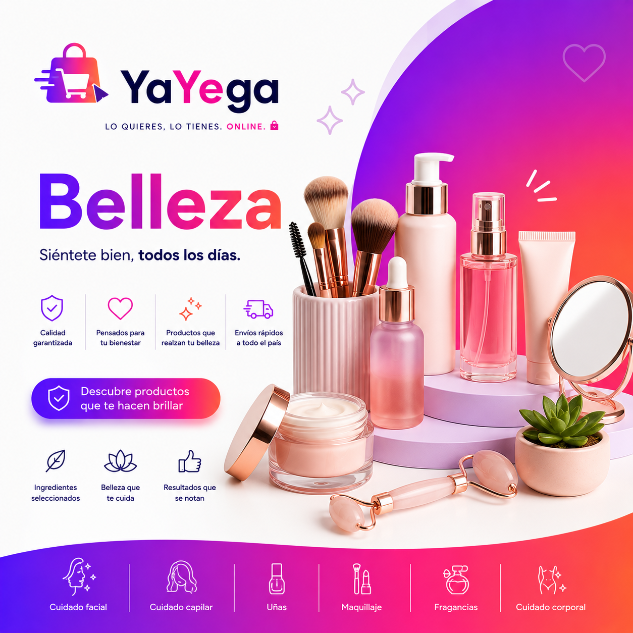 Belleza | YaYega — Tu rutina de cuidado personal en casa